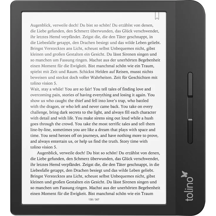 Tolino vision 5 WLAN 8 GB Schwarz – Bild 1