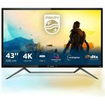Philips 436M6VBPAB-00 108 cm (42,5 Zoll) Konsolen Monitor (HDMI, USB Typ-C, USB Hub, 4ms Reaktionszeit, DisplayPort, Mini DisplayPort, 60 Hz, 3840x2160, Ambiglow) schwarz