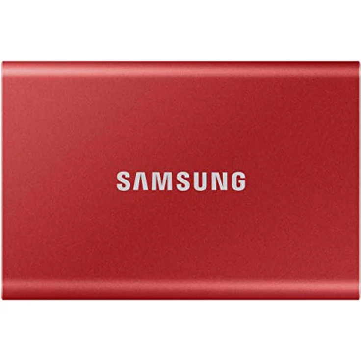 Samsung T7 MU-PC500R - Solid-State-Disk - verschlüsselt - 500 GB - extern (tragbar) - USB 3.2 Gen 2 (USB-C Steckverbinder) - 256-Bit-AES - metallisch rot (MU-PC500R/WW) – Bild 1
