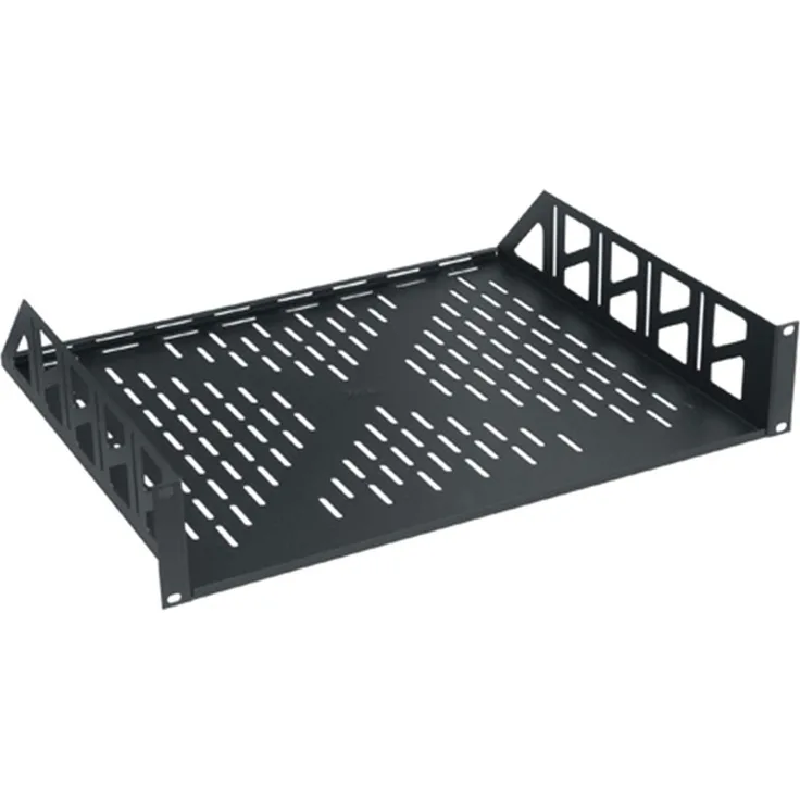 Middle Atlantic Products U2V - Regalzubehör (Rack Shelf, Schwarz, Stahl, 23 kg, 2U, 19 Zoll)