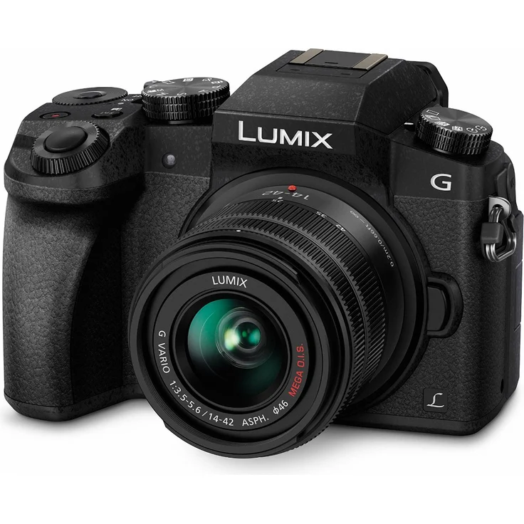Panasonic LUMIX G DMC-G70KAEGK Systemkamera (16 Megapixel, OLED-Sucher, 7,5 cm OLED Touchscreen, 4K Foto und Video) mit Objektiv H-FS14042E schwarz – Bild 1
