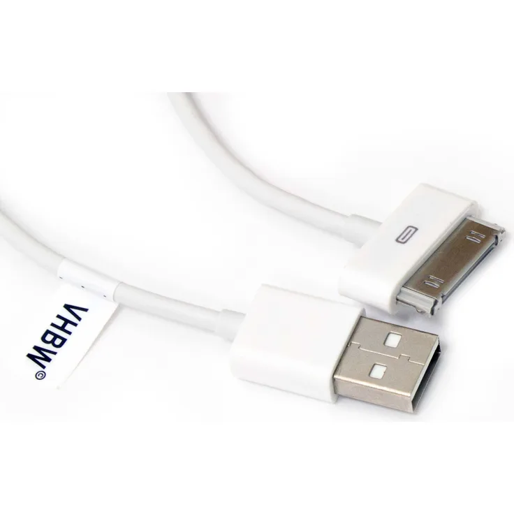 vhbw USB Datenkabel passend für Apple iPhone 4GB, 4S, 8GB Handy weiß