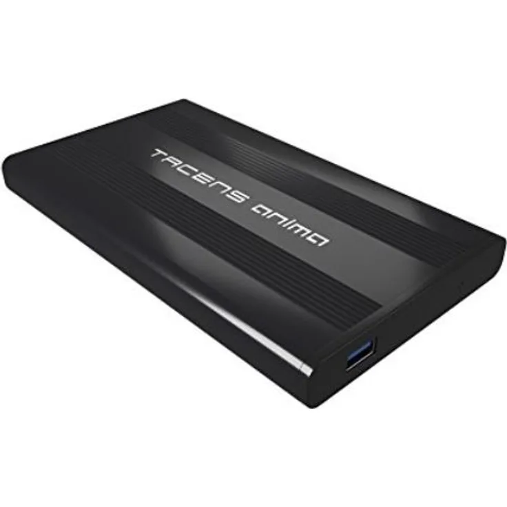 Tacens AHD1 HDD-Gehäuse 2.5Zoll Schwarz - Speicherlaufwerksgehäuse (2.5 Zoll, SATA, 9.5 mm, 1 TB, 3.0 (3.1 Gen 1), Weiblich)