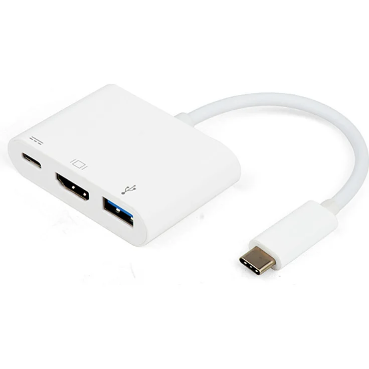 Vivanco 34293 Nodo USB-Hub (USB 3.0 3.1 Gen 1) Typ-C, USB 3.1 3.1 3.1 3.1 Gen 1 Typ-C, 5000 Mbit-s, weiß, Windows 10, Windows 7, Windows 8.1 – Bild 1
