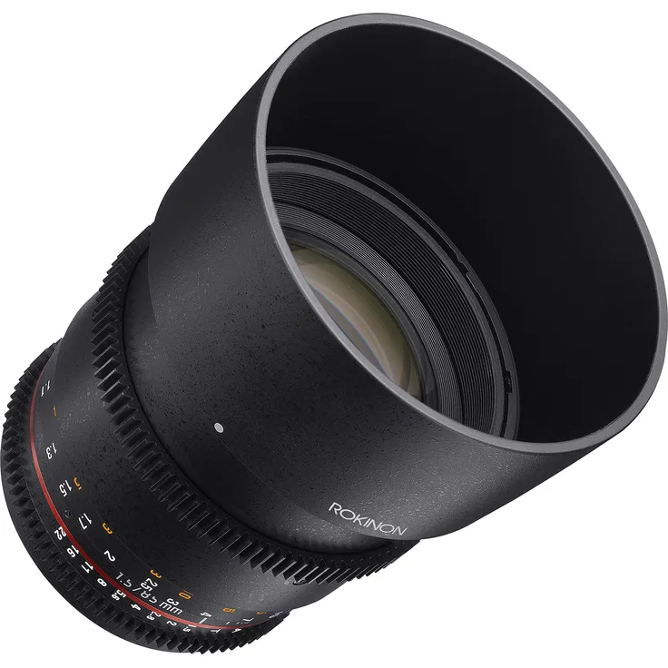 Rokinon Cine DS 85 mm T1.5 AS IF UMC Full Frame Cine Objektiv für Canon EF, Micro-Four-Thirds (MFT), schwarz, Full-Size