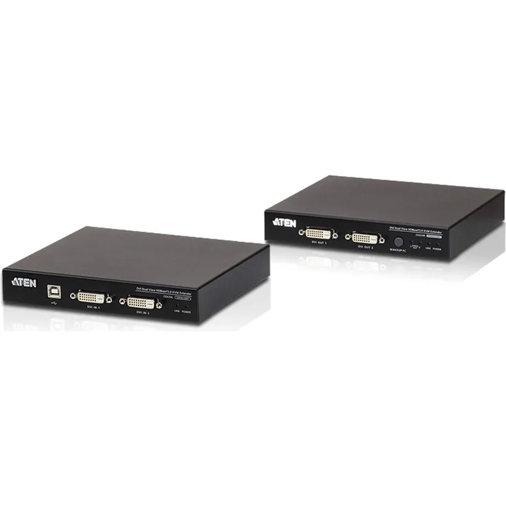 ATEN 624 USB 2.0 DVI Dual Anzeige KVM Extender HDBaseT
