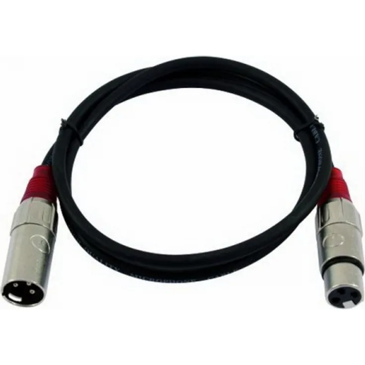 Omnitronic XLR Kabel 3pol 1,5m schwarz-rot