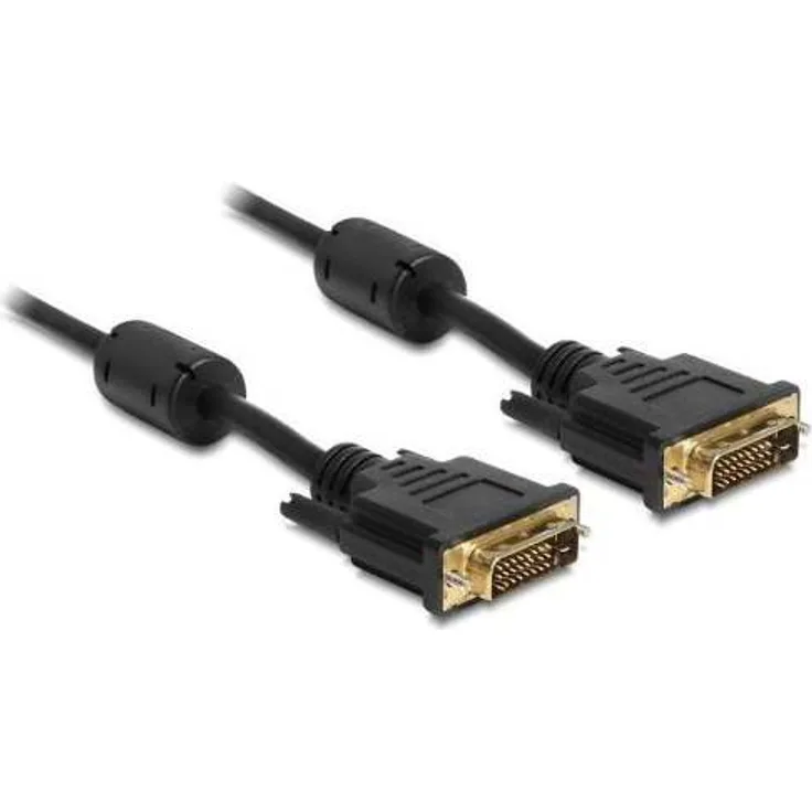 DeLOCK - DVI Anschlusskabel - DVI-D 24+1 (M) - DVI-D 24+1 (M) - 5,0m - schwarz (83192)