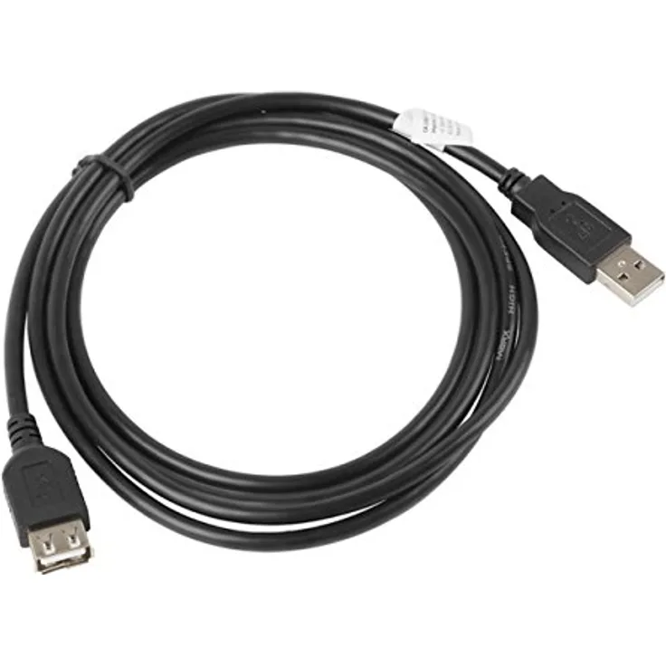 Kabel Lanberg CA-USBE-10CC-0018-BK (USB 2.0 M - USB 2.0 F, 1,8 m, Farbe Czarny) (CA-USBE-10CC-0018-BK)