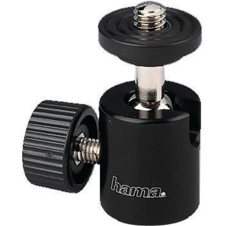 Hama Kugelkopf (Gewinde B 1-4 Zoll, Höhe 38 mm, geeignet für Stativ) schwarz – Bild 1