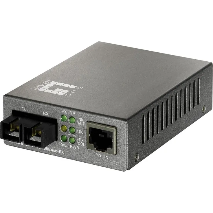 LevelOne FVT-0103TXFC PoE Converter 100TX to 100FX-SC Multimode