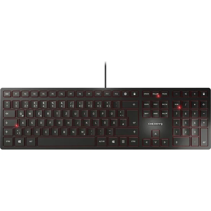 Cherry JK-1600EU-2 USB Tastatur (Englisches Tastatur-Layout QWERTY) Schwarz – Bild 1
