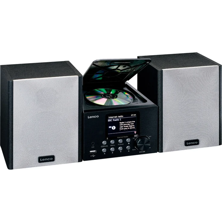 Lenco MC-250 Kompaktanlage mit WLAN Internetradio DAB+, FM Radio, CD-MP3 Player, App Steuerung via Undok Schwarz – Bild 4