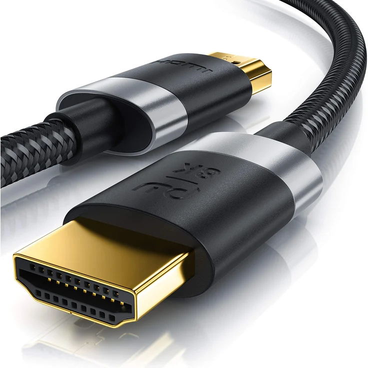 1m - 8K HDMI Kabel 2.1 - 8K60Hz 4K 120Hz DSC - HDTV 7680 x 4320 - UHD II - HDMI 2.1 2.0a 2.0b - 3D - Highspeed HDMI-Kabel Ethernet - HDR - ARC - Präzisionsstecker - kompatibel zu Blu Ray PS4 Xbox – Bild 1