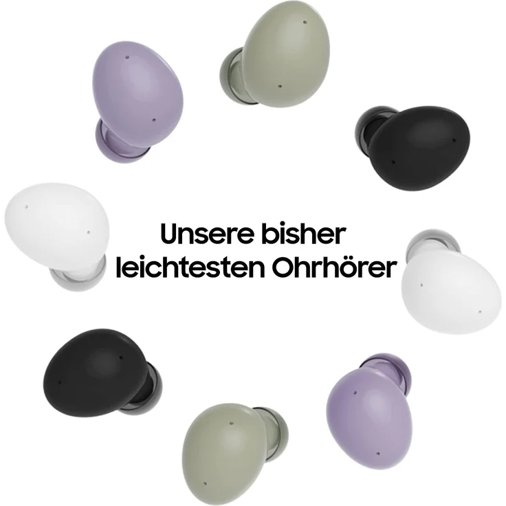 Samsung Galaxy Buds2 SM-R177 True Wireless In-Ear-Kopfhörer mit Bluetooth, Noise Cancelling, wasserdicht, violett (2021) – Bild 6