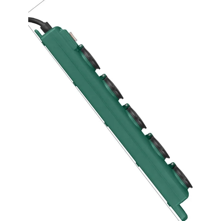 Brennenstuhl Super-Solid SL 554 Garten-Steckdosenverteiler - Outdoor Steckdosenleiste für den Einsatz im Garten (5-fach, 5m Kabel, mit Schalter, IP54) grün – Bild 2
