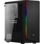 Aerocool RIFT, ATX-PC-Box, RGB 13-Modi, Seitenwand, 12-cm-Lüfter,schwarz