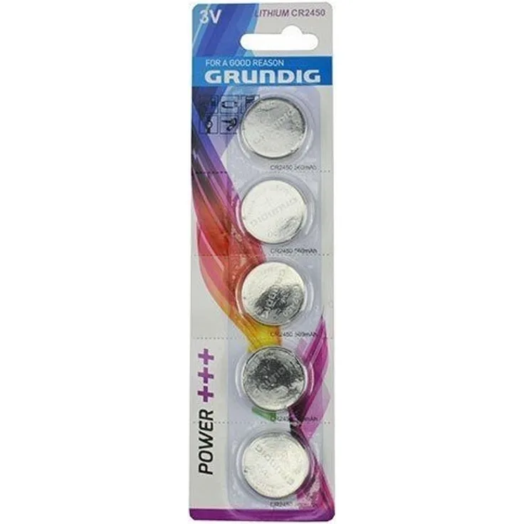 knopfzellenbatterien CR2450 500 mAh 5 Stück