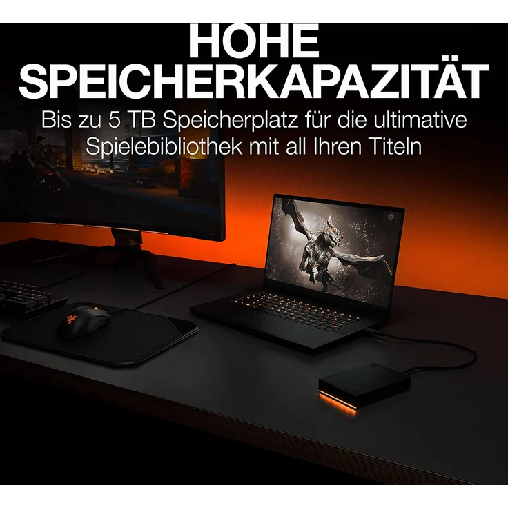 Seagate FireCuda Gaming HDD - Extern Festplatte - 5 TB - Festplatte, 5 TB, extern (tragbar) (STKL5000400) – Bild 2