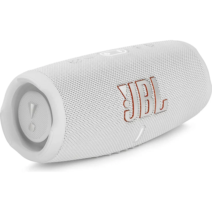 JBL Charge 5 Bluetooth-Lautsprecher mit 20 Stunden Akkulaufzeit, Powerbank, PartyBoost, wasserfest weiß – Bild 2