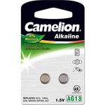 Camelion 12050213 Alkaline Knopfzellen ohne Quecksilber AG13-LR44-357-1,5 Volt, 2er-Pack
