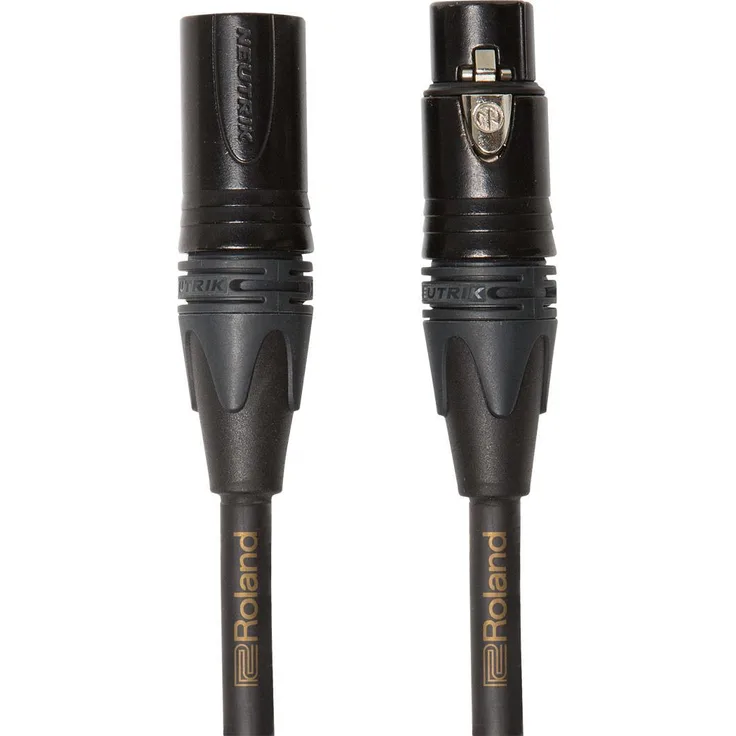 Roland Gold-Serie symmetrisches Mikrofonkabel Neutrik XLR-Stecker, Länge: 1m RMC-G3