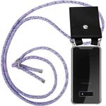 cadorabo Handykette für Samsung Galaxy S10e in UNICORN, Silikon Necklace Umhänge Hülle mit Silber Ringen, Kordel Band Schnur und abnehmbarem Etui, Schutzhülle