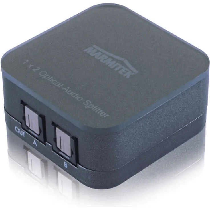 Marmitek Split TS12 - Audio Splitter - Audio Verteiler - 1 ein - 2 aus - Toslink - S-PDIF - 192 kHz sampling rate - Dolby Digital - DTS
