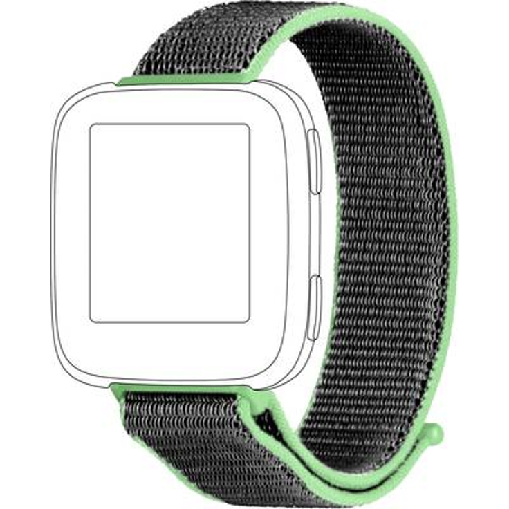 Topp Ersatzarmband für Fitbit Versa Limettengrün Grau (40-38-3960)