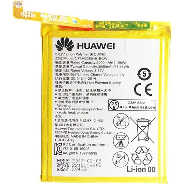 Huawei Handy-Akku, geeignet für Huawei P9, 2900 mAh