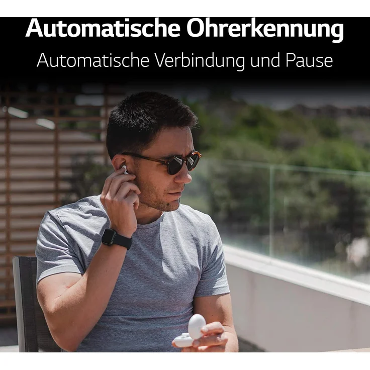 LG Tone Free HBS-FN6 True Wireless In-Ear Kopfhörer, mit Bluetooth, Mikrofon, Noise Cancelling, schwarz – Bild 19