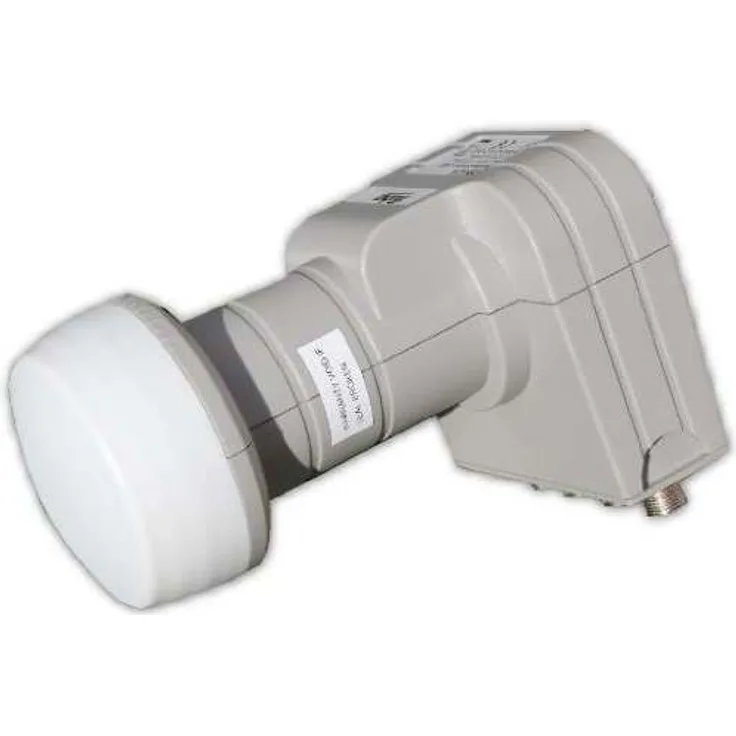 Fuba DEK 400 Quattro Universal LNB mit 40 mm Feedhorn und Wetterschutzgehäuse zum Schutz der F-Stecker grau