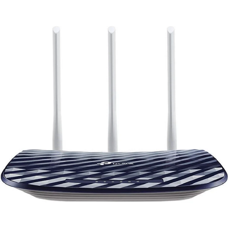 TP-Link Archer C20 Dual Band WLAN Router (300Mbit-s auf 2,4GHz + 433Mbit-s auf 5GHz, 4 10-100 LAN + 1 10-100 WAN Ports, unterstützt einfachen Gast-Netzwerk Zugriff und Kinderschutz) blau weiß – Bild 1