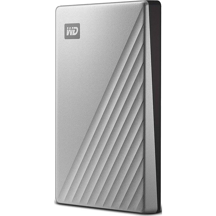 WD My Passport Ultra for Mac WDBKYJ0020BSL - Festplatte - verschlüsselt - 2 TB - extern (tragbar) - USB 3.0 (USB-C Steckverbinder) - 256-Bit-AES - Silber (WDBKYJ0020BSL-WESN) – Bild 3
