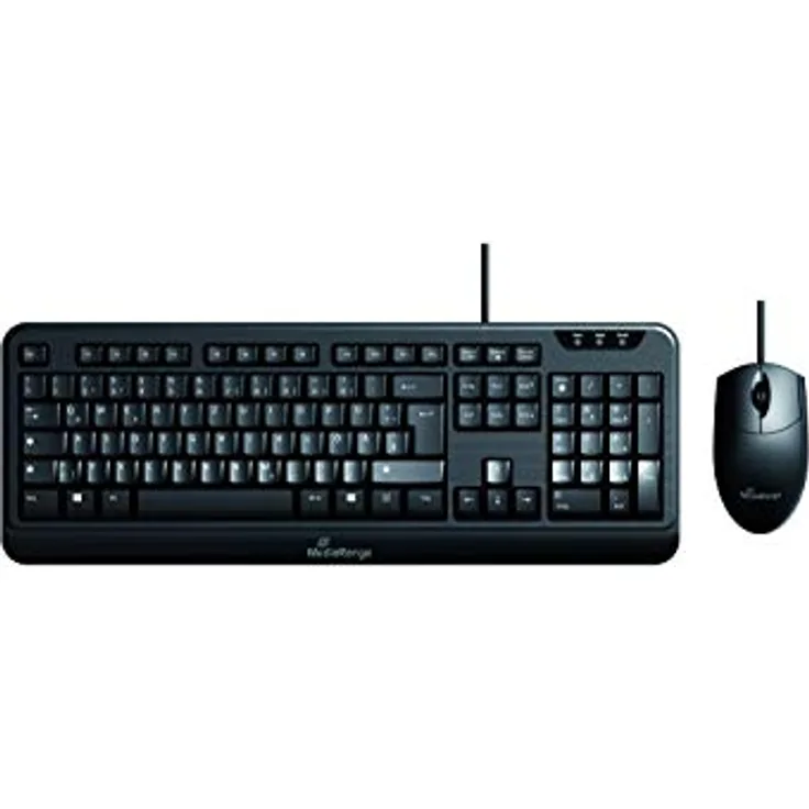 MEDIARANGE TASTATUR SET QWERTZ KABEL MROS108 mit Maus schwarz (MROS108)