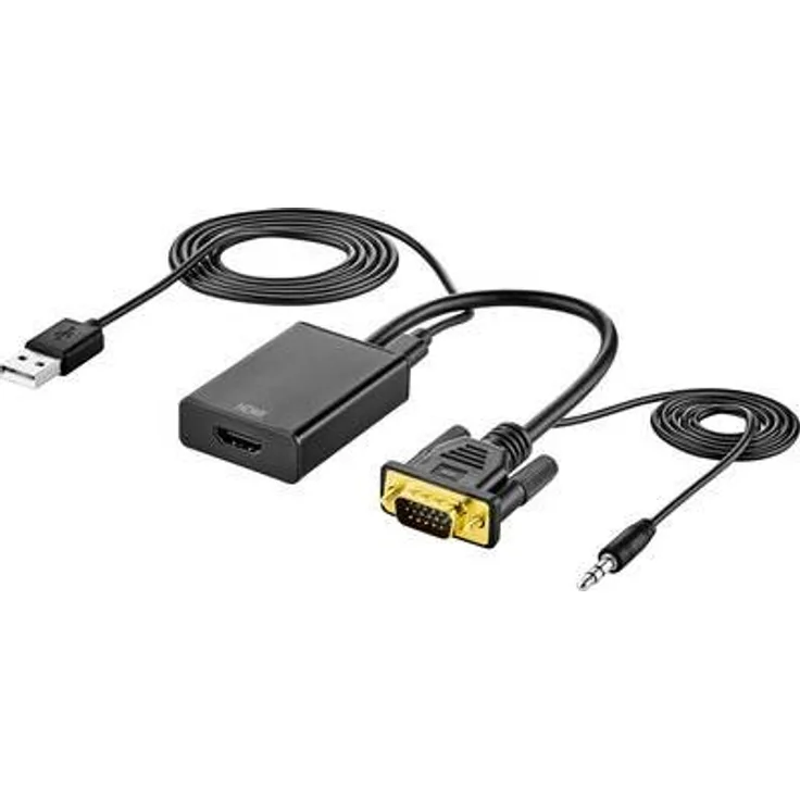 SpeaKa Professional AV Adapter [VGA, Klinke - HDMI] 1920 x 1080 Pixel SP-VK/HD