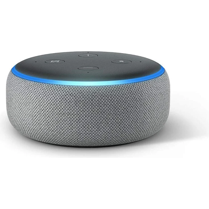 Amazon Echo Dot (3. Generation) Sprachassistent Hellgrau/Stoff – Bild 1