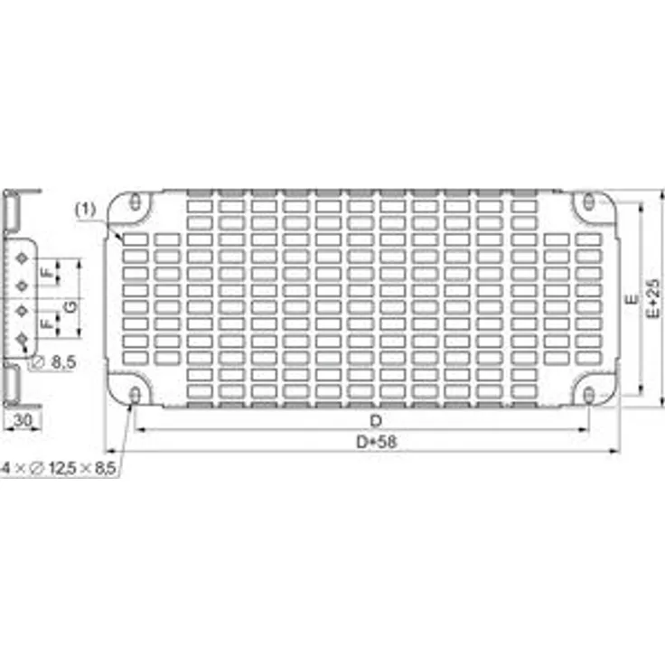Schneider Spacial SF-Lochplatte, 1200mm