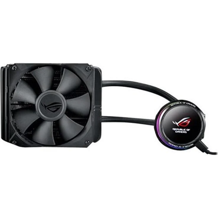 ASUS ROG Ryuo 120 All-in-One CPU-Wasserkühlung (1,77 Zoll OLED Display, Aura Sync RGB, ROG-120 mm-Lüfter) – Bild 1