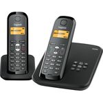 Gigaset AS285 Duo Analog-Telefon schwarz/silber