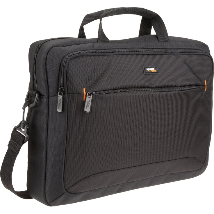 AmazonBasics Laptop- und Tablet-Schultertasche, für Laptops bis zu 15,6 Zoll (40 cm), Schwarz, 1 Stück – Bild 1