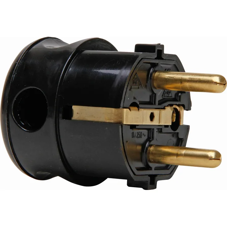 Kopp 178505000 Schutzkontakt-Winkelstecker schwarz