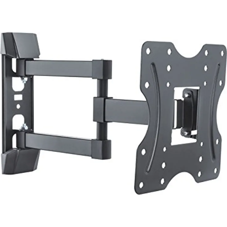 PureMounts FM12-200 Wandhalterung für TV Geräte mit 58-107cm (23-42''), VESA: 200x200, neigbar: 3°--10°, schwenkbar: +--90°, Wandabstand: 56-415mm, Traglast max: 30kg, schwarz