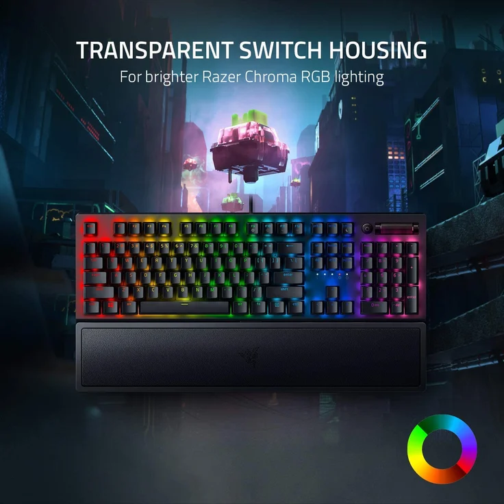 Razer BlackWidow V3 - Tastatur - Hintergrundbeleuchtung - USB - Deutsch QWERTZ - Razer Green - Schwarz (RZ03-03540400-R3G1) – Bild 3