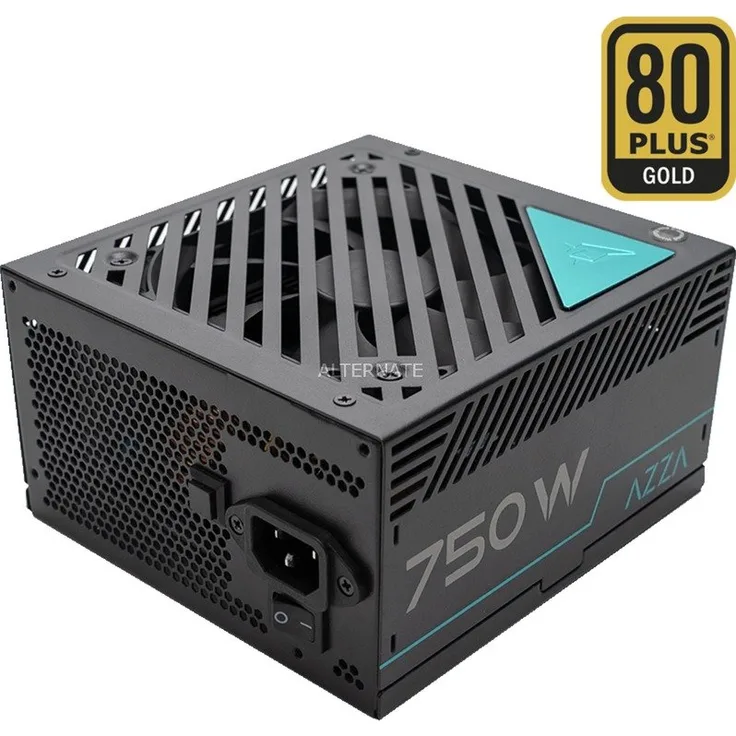 AZZA PSAZ-750W 750W PC-Netzteil, schwarz, 4x PCIe, Kabel-Management