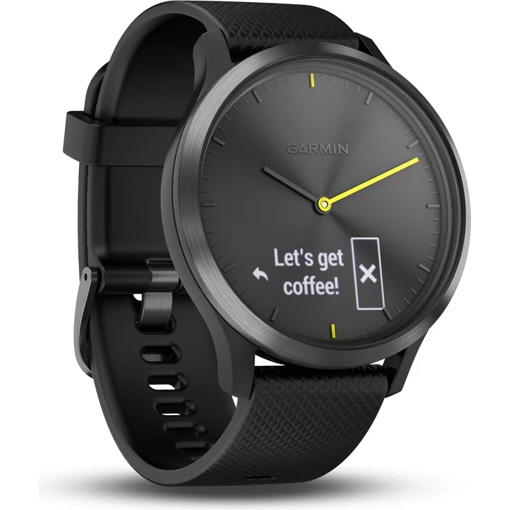 Garmin vívomove HR GPS L Hybrid-Smartwatch Unisex, L, Edelstahlgehäuse, Schwarz - Preisvergleich – Bild 1