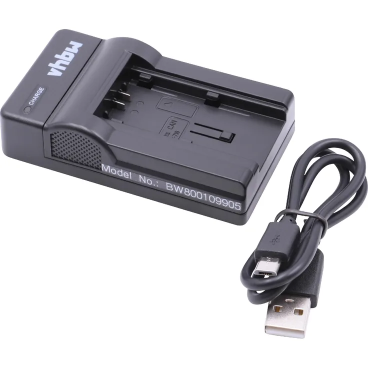 vhbw Micro USB Ladegerät Ladekabel passend für Kamera Canon Legria HF R36, HF R37, HF R47.