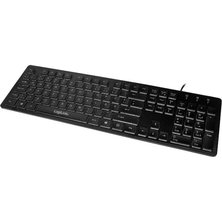 LogiLink Illuminated - Tastatur - hinterleuchtet - USB - Deutsch QWERTZ (ID0138) – Bild 3
