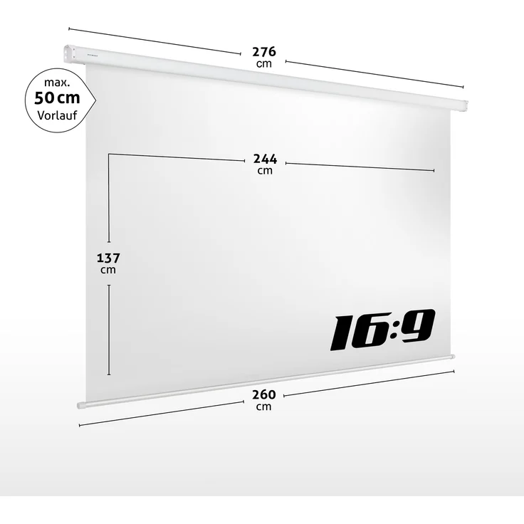 ESMART Professional MIMOTO Akustik-Motor Leinwand 244 x 137 cm (110'') 16:9 – Bild 3