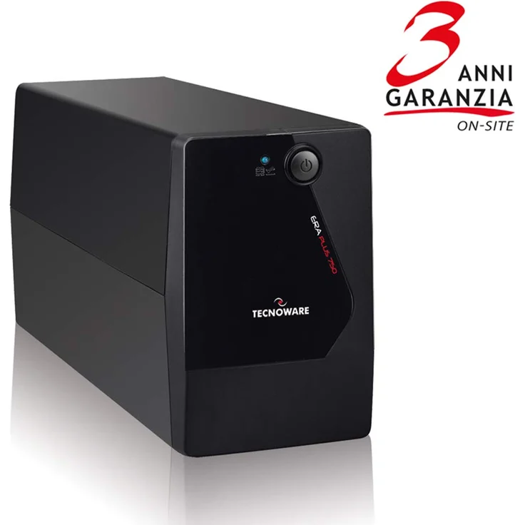 Tecnoware ERA Plus 750 Unterbrechungsfreie Stromversorgung (UPS) 750 VA 2 AC-Ausgänge Line-Interaktiv - Unterbrechungsfreie Stromversorgungen (USP) (750 VA, 525 W, 50-60 Hz, 5%, Typ F, 2 AC-Ausgänge) – Bild 1